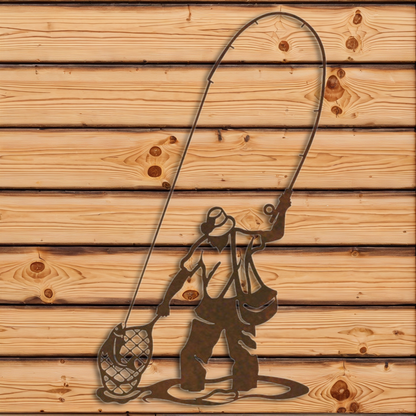 WA-4254 Fly Fisherman Wall Art - 42"