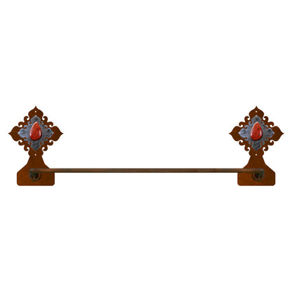 BA-7040 Red Jasper Stone Burnished Towel Bar
