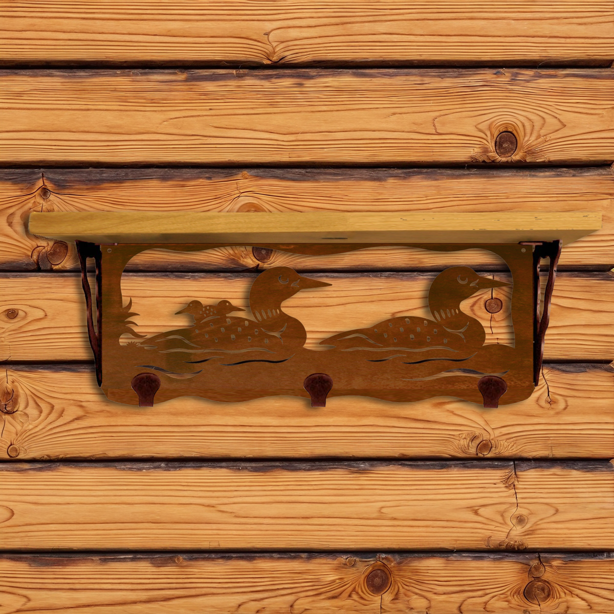 SW-3719 Loon 20" Coat Hook Shelf