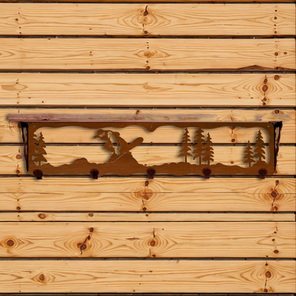 SW-4731 Snowboarder 34" Coat Hook Shelf