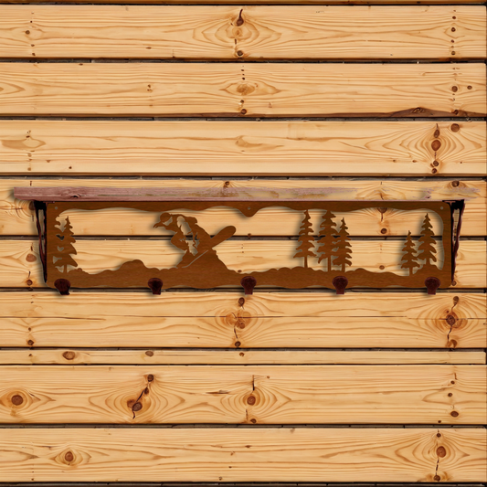 SW-4731 Snowboarder 34" Coat Hook Shelf