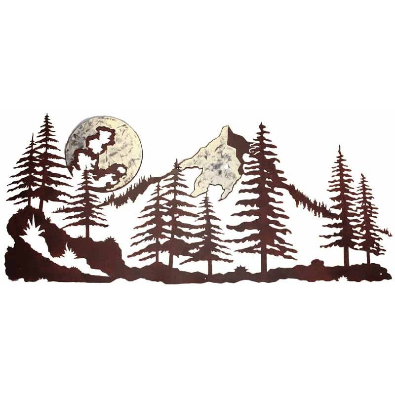 Mountain Scene 57" Burnished Wall Art
