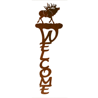 Elk Vertical Welcome Sign