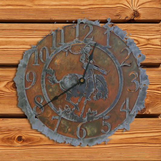 CL-5010 Bronc 12" Round Clock