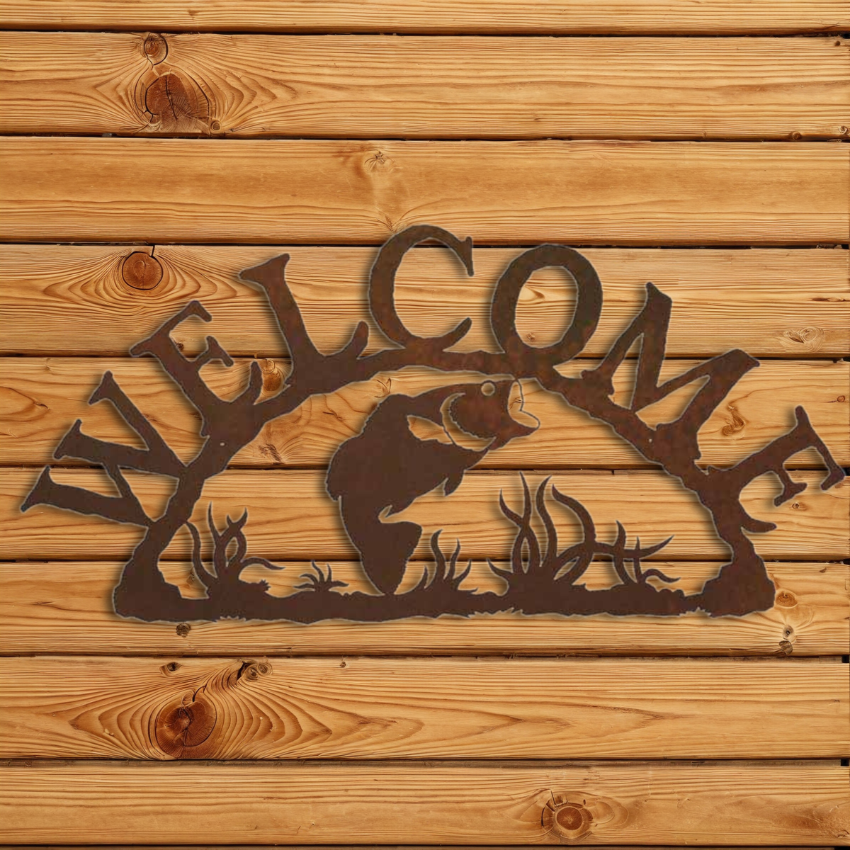 WE-9600 Bass Horizontal Welcome Sign