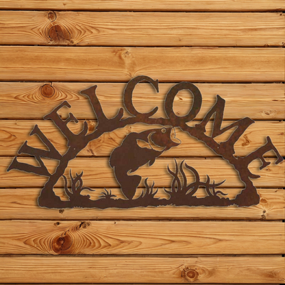WE-9600 Bass Horizontal Welcome Sign