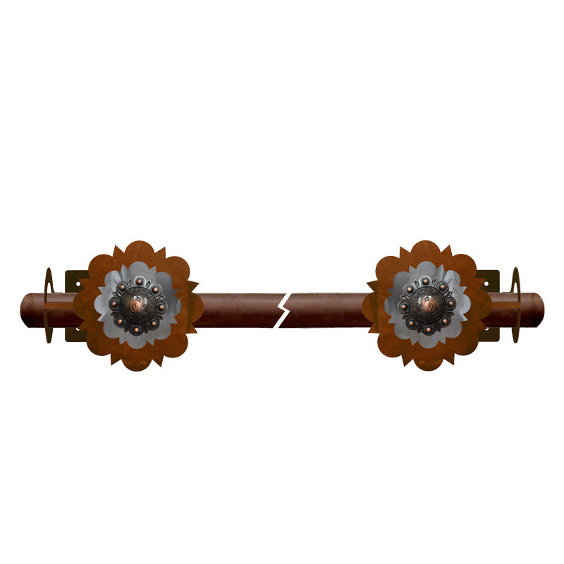 DR-9147 Round Copper Concho Rod Brackets Burnished
