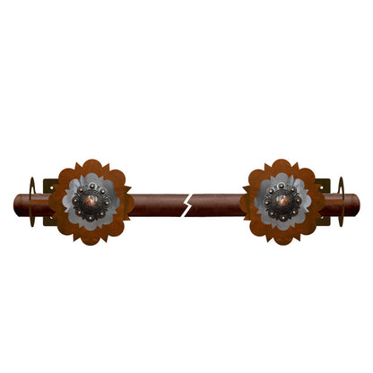 DR-9147 Round Copper Concho Rod Brackets Burnished