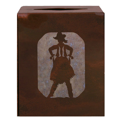 TC-9318 Cowgirl Square Tissue Box Cover
