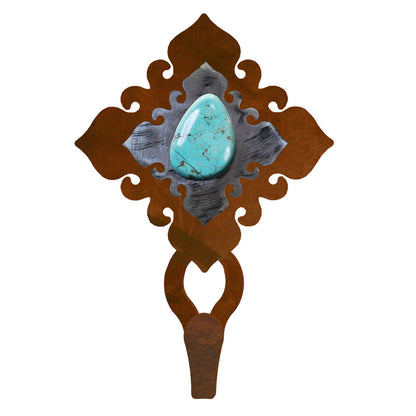 Turquoise Stone Large Single Coat Hook