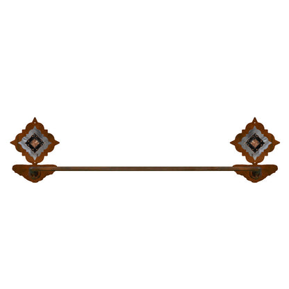 BA-7020 Copper Diamond Pico Concho Towel Bar