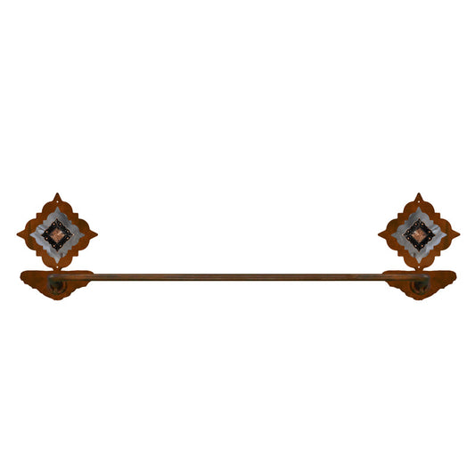 BA-7020 Copper Diamond Pico Concho Towel Bar