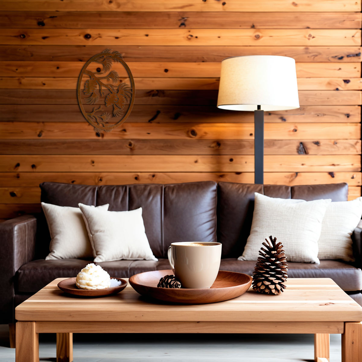 Pine Cone Oval Vertical Wall Art
