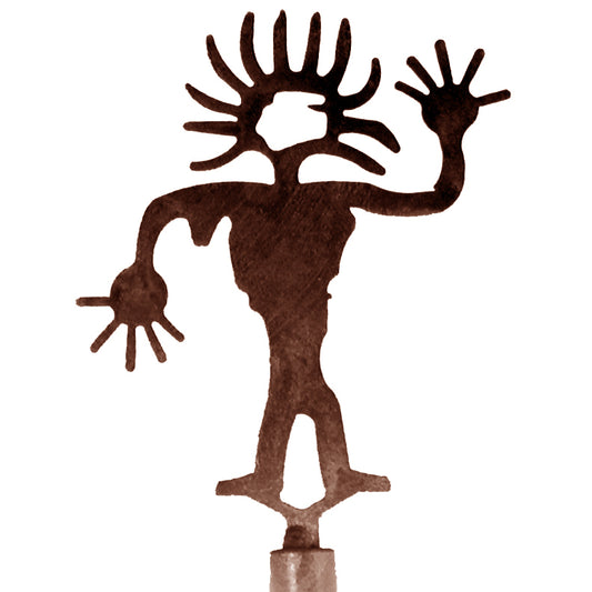 Sun Head Man Finial