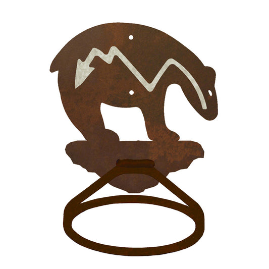 BA-8394 Fetish Bear Towel Ring Burnished