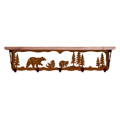 Bear Family 34" Coat Hook Shelf