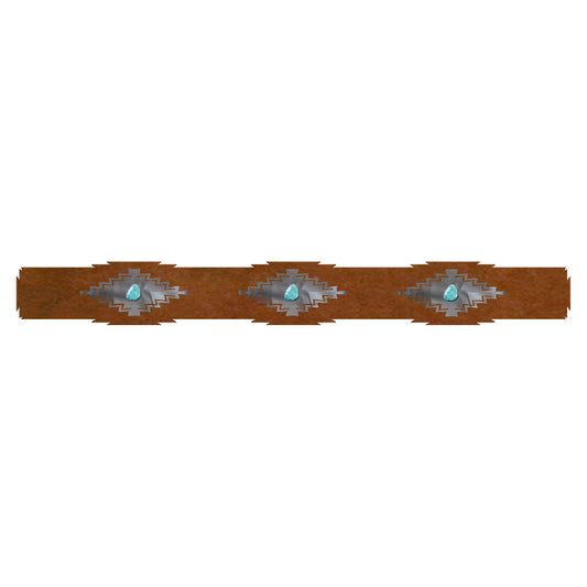 Desert Diamond with Turquoise 36" Rug Holder
