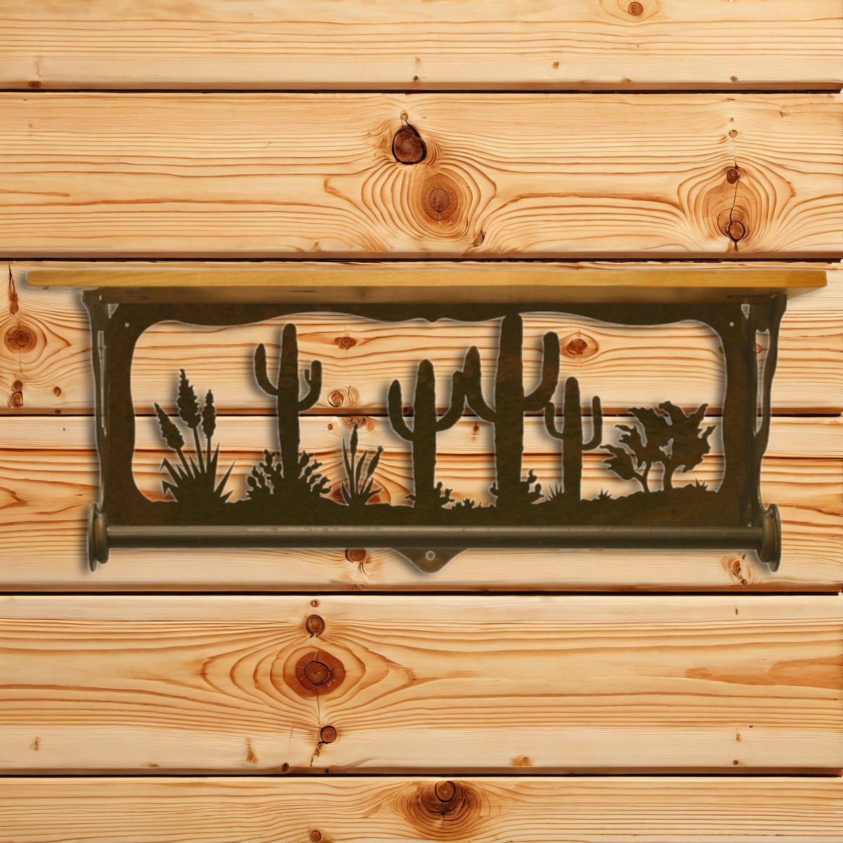 BA-2016 Desert Scene 20" Hand Towel Bar Shelf