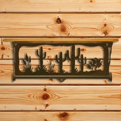 BA-2016 Desert Scene 20" Hand Towel Bar Shelf
