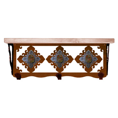 Unakite Stone 20" Coat Hook Shelf