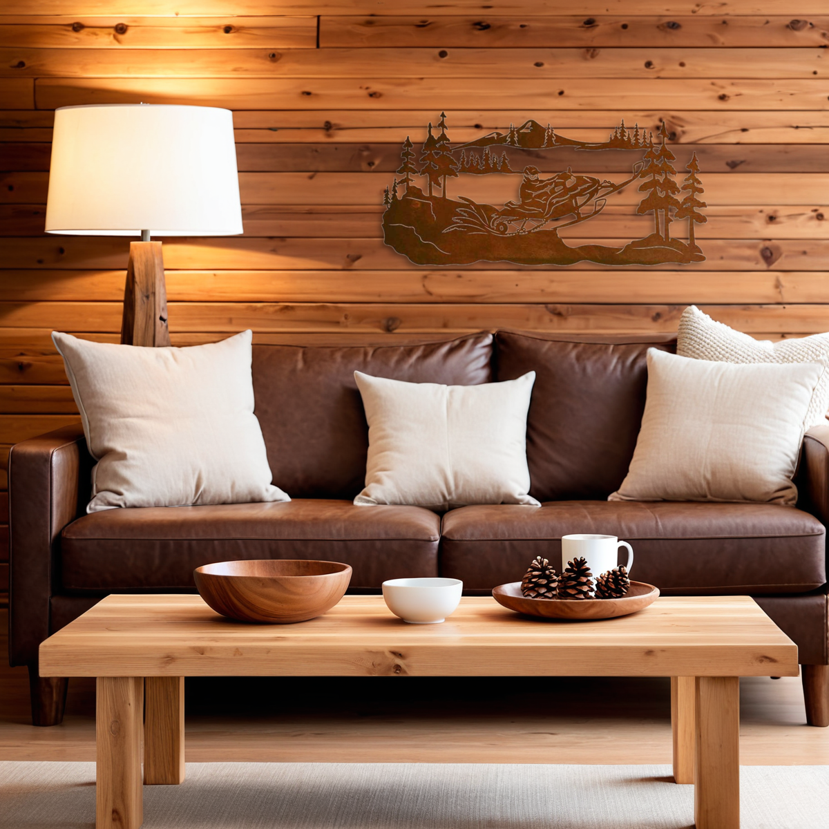 Snowmobiler Wall Art - 42"