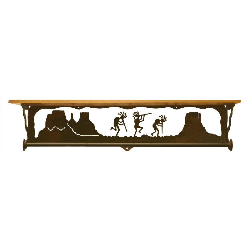 Kokopelli 34" Towel Bar Shelf