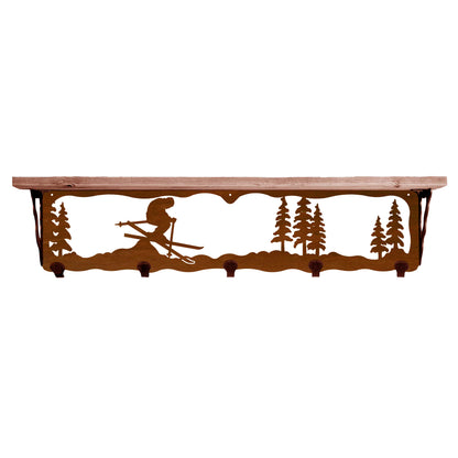 Skier 34" Coat Hook Shelf