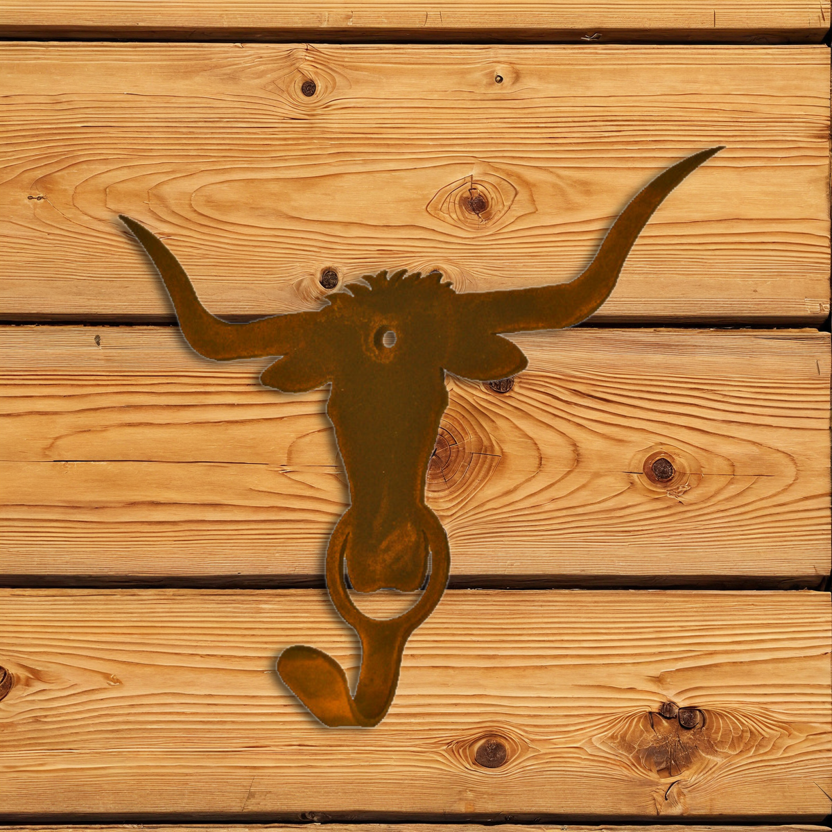 CH-5152 Long Horn Steer Single Coat Hook