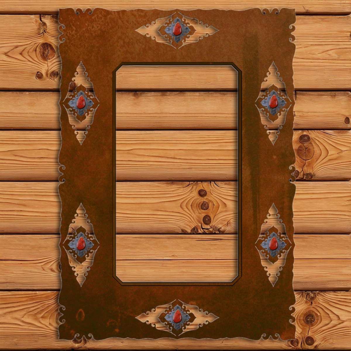 MH-2052 30" Red Jasper Stone Mirror