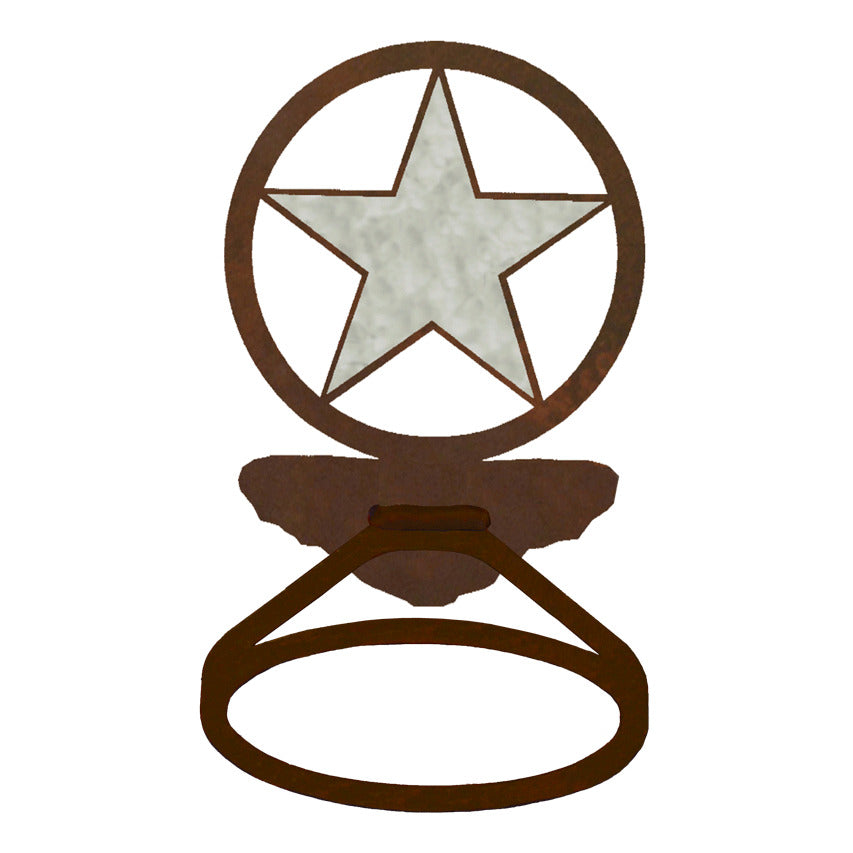 BA-8390 Texas Star Towel Ring Burnished