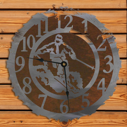 CL-5105 Skier 12" Round Clock