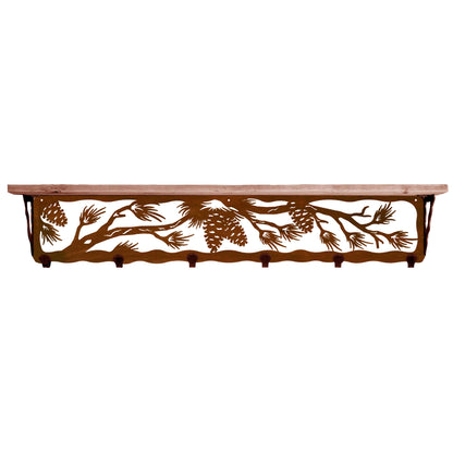Pine Cone 42" Coat Hook Shelf