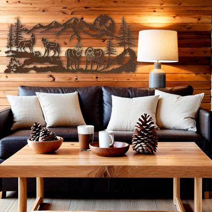 Wolves Wall Art - 57"