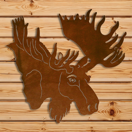WA-3072 Moose Head Wall Art - 30"