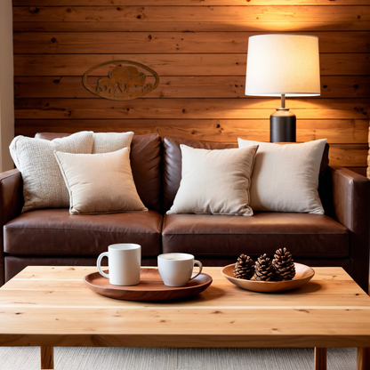 Buffalo Oval Wall Art Horizontal