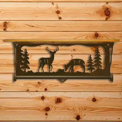 BA-2014 Deer 20" Hand Towel Bar Shelf