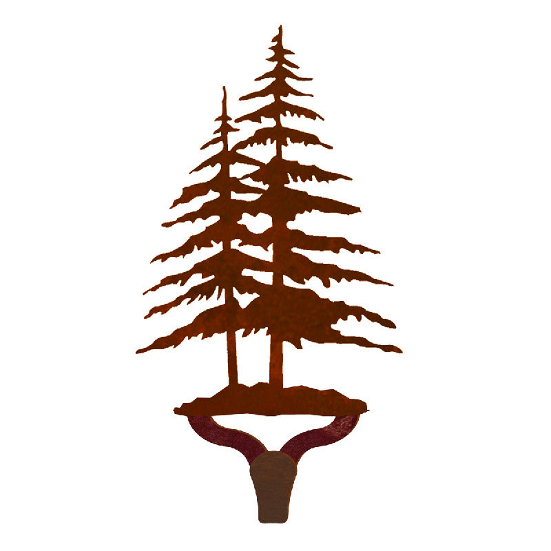Double Pine Tree Large Single Coat Hook