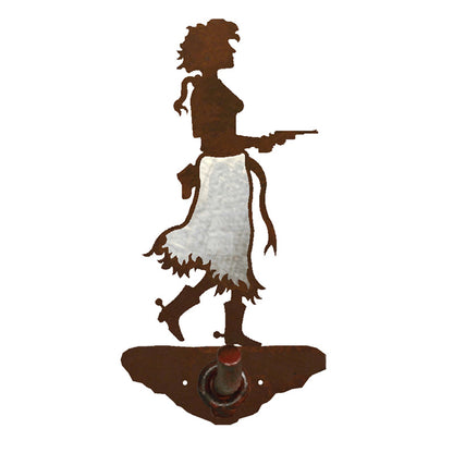 BA-8267 Pistol Cowgirl Robe Hook Burnished