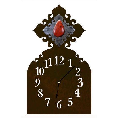 CL-7037 Red Jasper Stone Table Clock