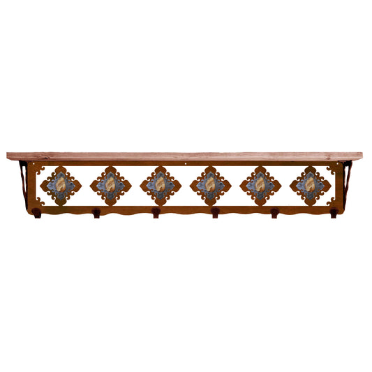 Picture Jasper Stone 42" Coat Hook Shelf