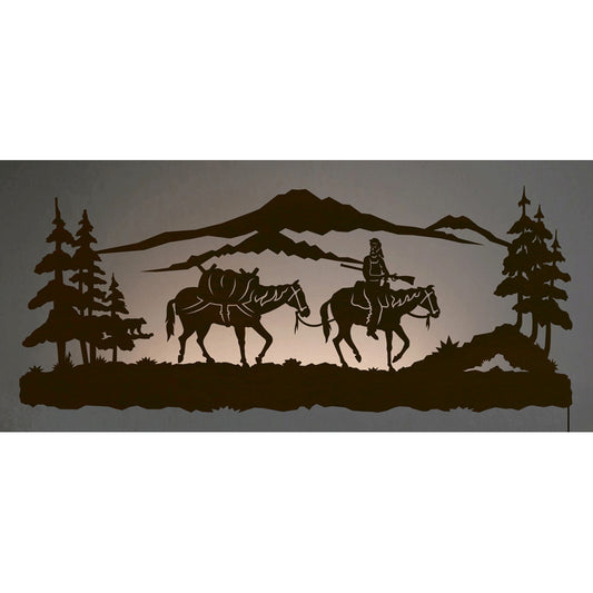 Pack Horse 42" Back Lite Wall Art