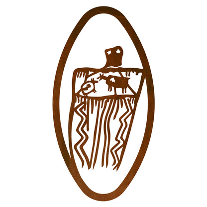 Barrier Hunt Oval Vertical Wall Art