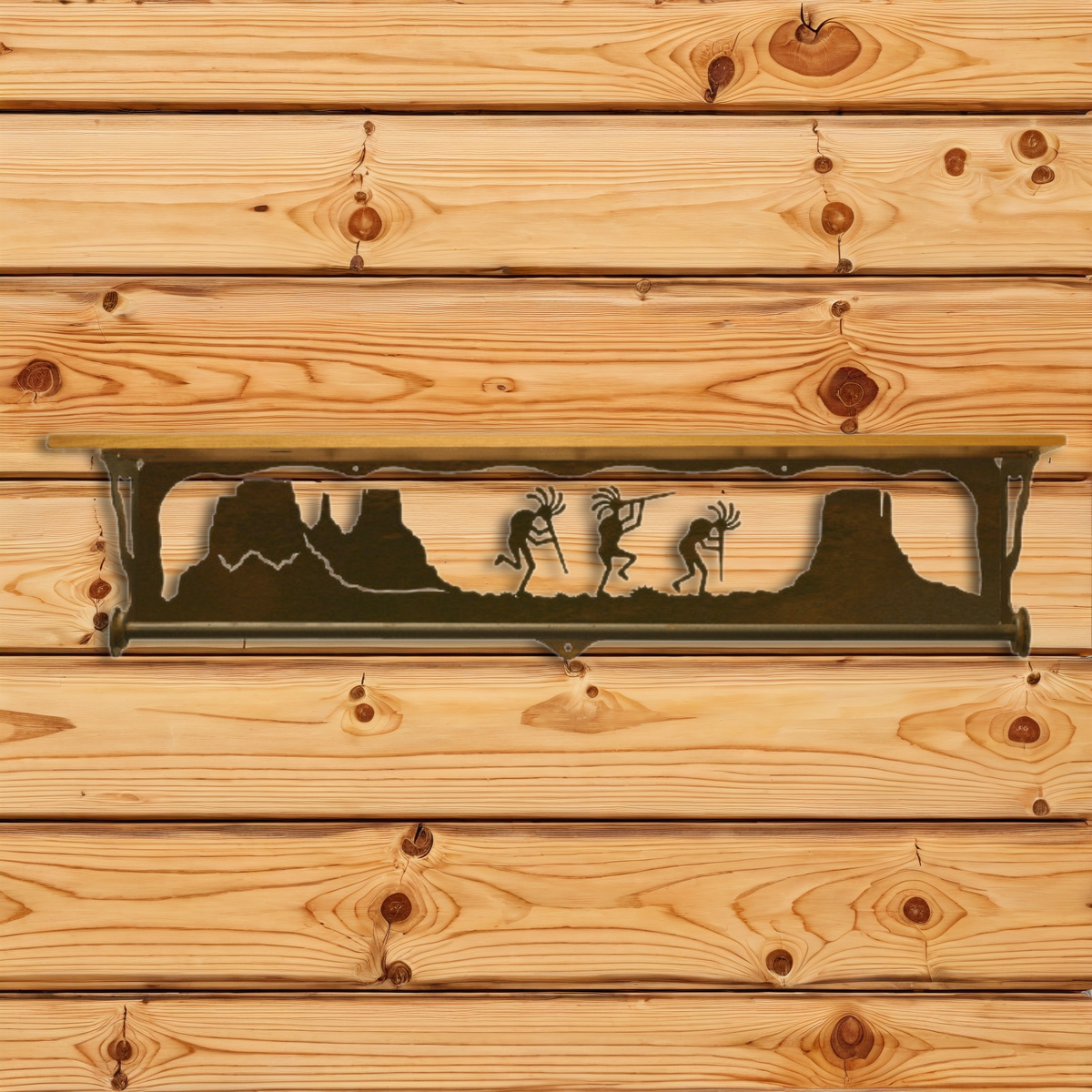 BA-3428 Kokopelli 34" Towel Bar Shelf