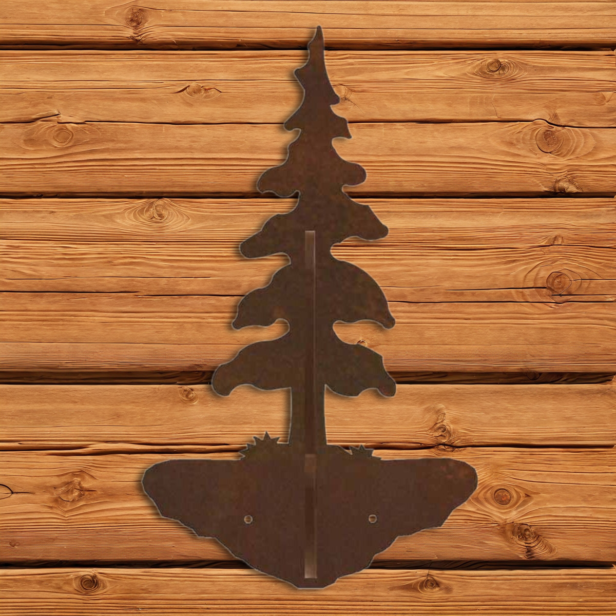 CH-5271 Single Pine Tree Double Coat Hook