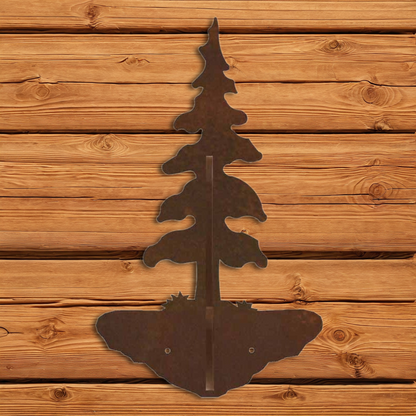 CH-5271 Single Pine Tree Double Coat Hook