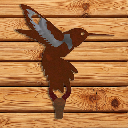 CHL-133 Hummingbird Large Single Coat Hook Burnished