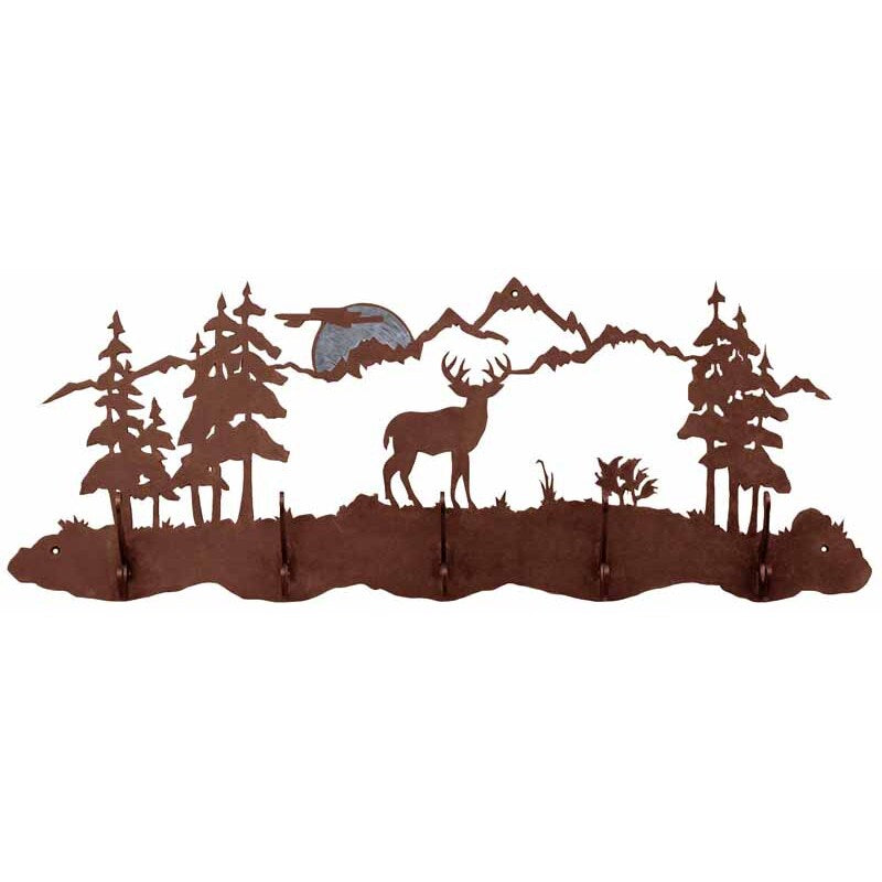 Mule Deer Scenic Five Hook Burnished