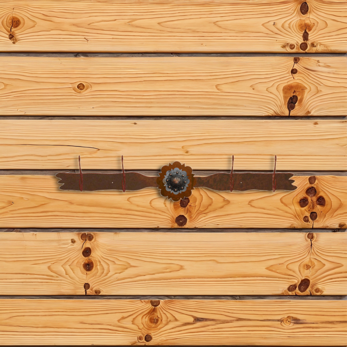 CH-4428 Round Copper Pico Concho Four Hook