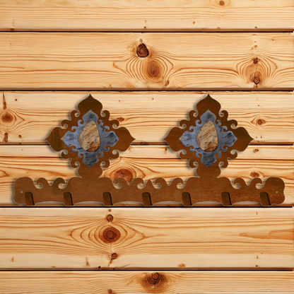 KC-2136 Picture Jasper Stone Key Chain Holder