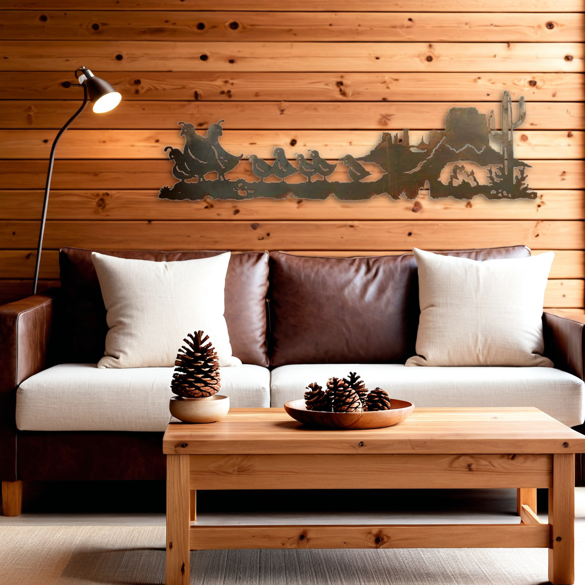 Quail Family Wall Art - 57"